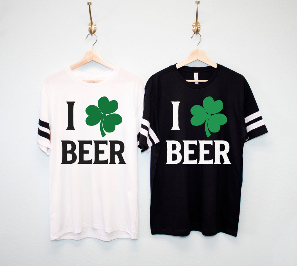 I LOVE BEER Shamrock Men's St. Patrick's Day Shirt
