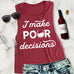 POUR DECISIONS Burgundy Muscle Tank Top