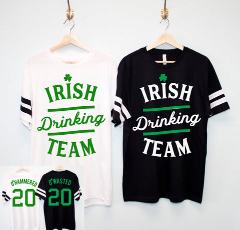 IRISH DRINKING TEAM St. Patrick's Day Men's Shirt - 6 Names to Pick