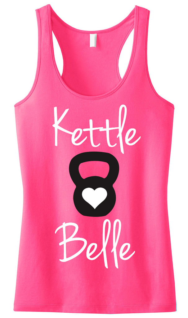 Kettle Belle Workout Tank Top, Pink Racerback