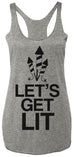 Let's Get Lit 4th of July Tank Top - Heather Gray
