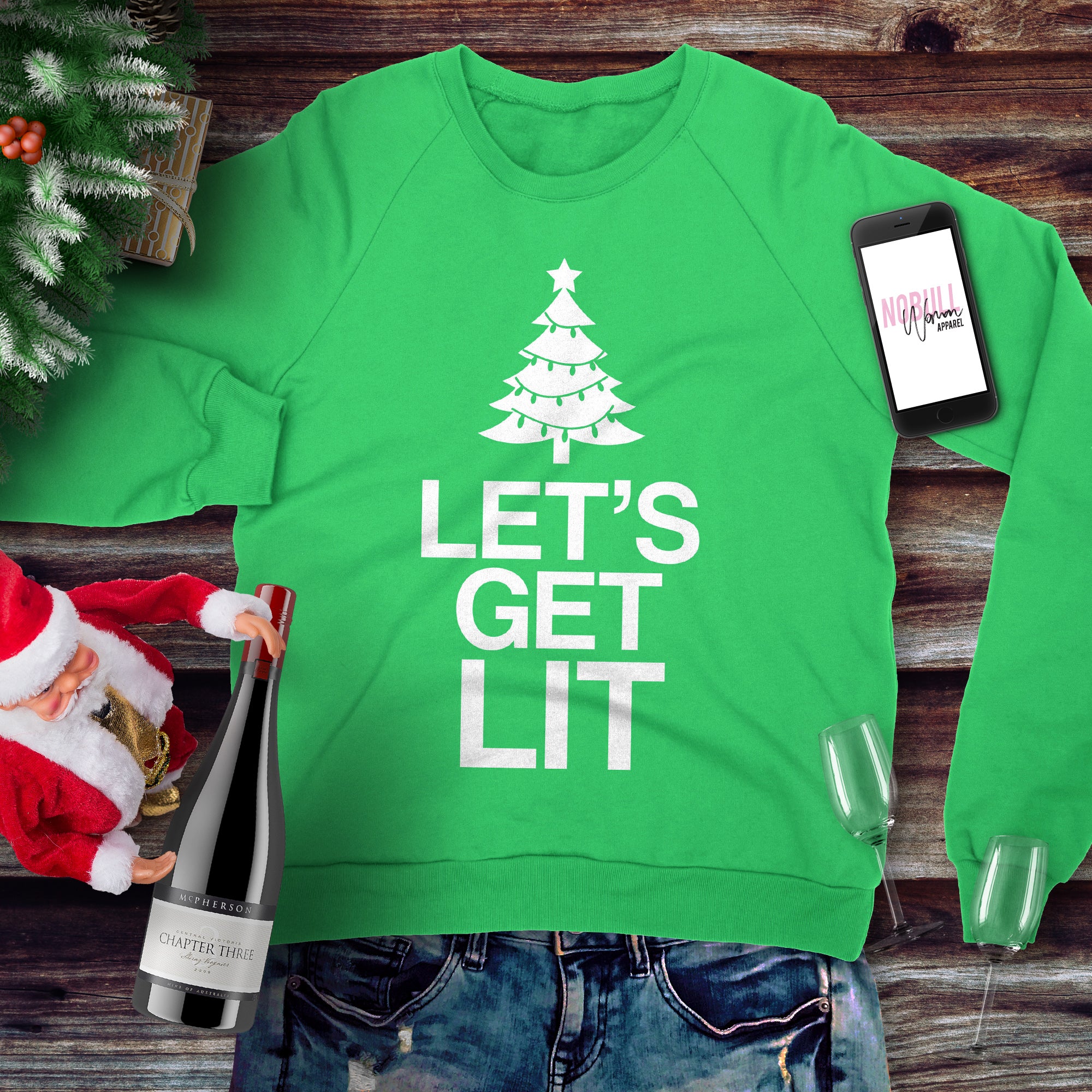 Let's get lit sweater top