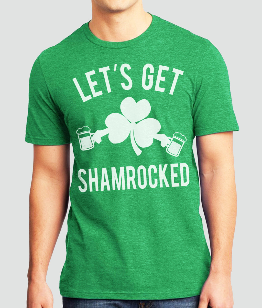 LET'S GET SHAMROCKED Men's T-Shirt, Green Tri-Blend
