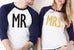 MRS GOLD Bride Shirt + MR Groom Baseball Tees - PICK COLOR