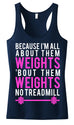 All About Them Weights Navy with Pink Tank