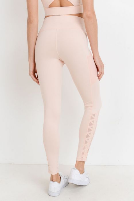 Pink powder Basic single-colour full-length leggings - Buy Online |  Terranova
