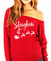 Sleighin' It Christmas Slouchy Sweatshirt - Pick Color