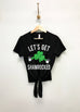 LET'S GET SHAMROCKED St. Patty's Day Crop Top Shirt