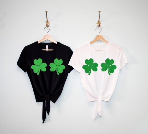 SHAMROCKS BIKINI St Patrick's Day Shirt Crop Top