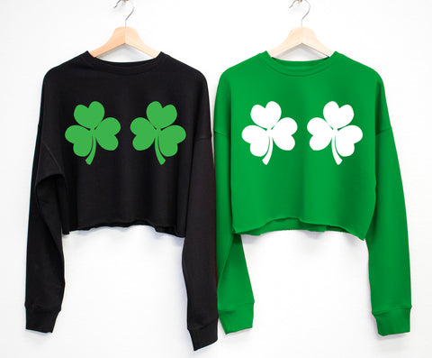 SHAMROCKS BIKINI St. Patrick's Day Cropped Sweater