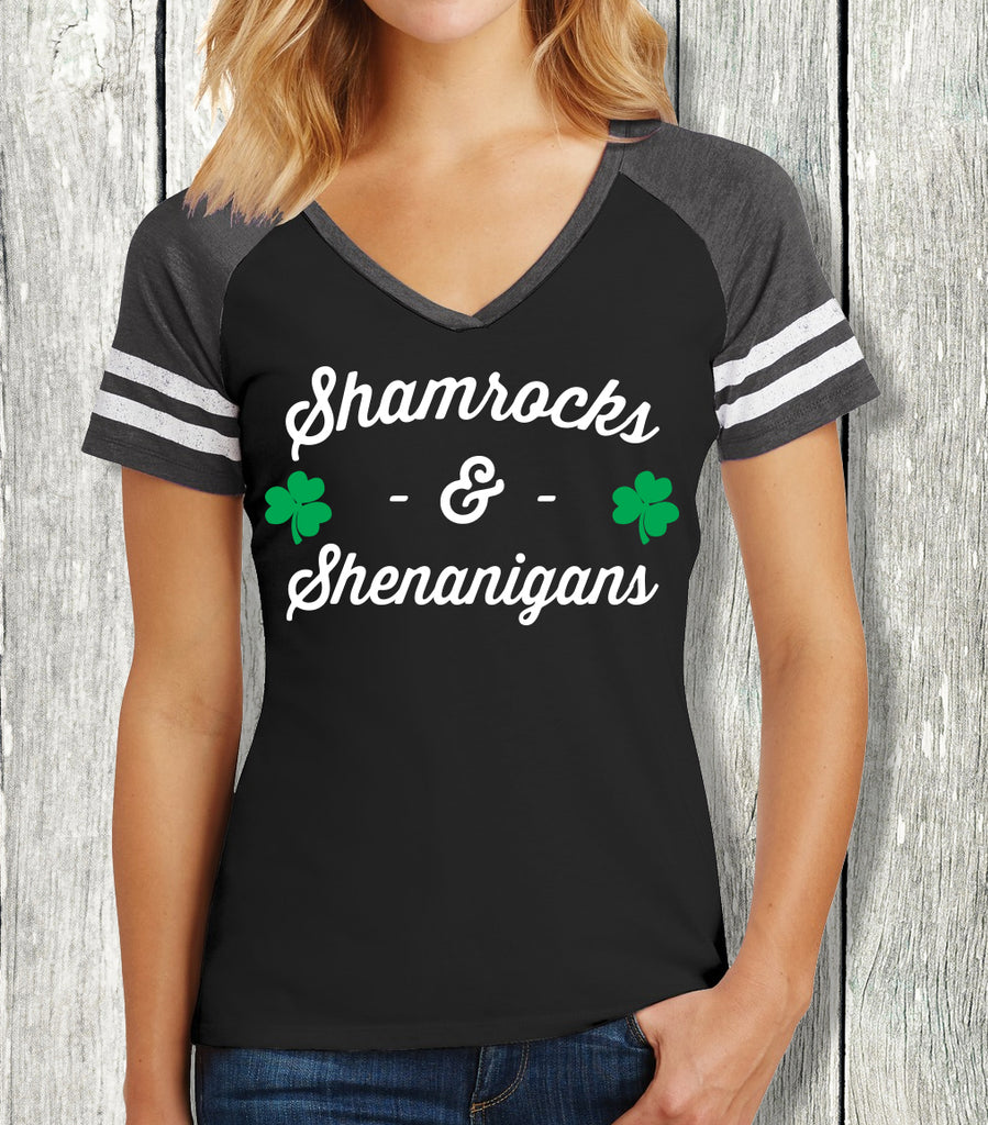Shamrocks & Shenanigans Ladies Pub Shirt - 2 Colors