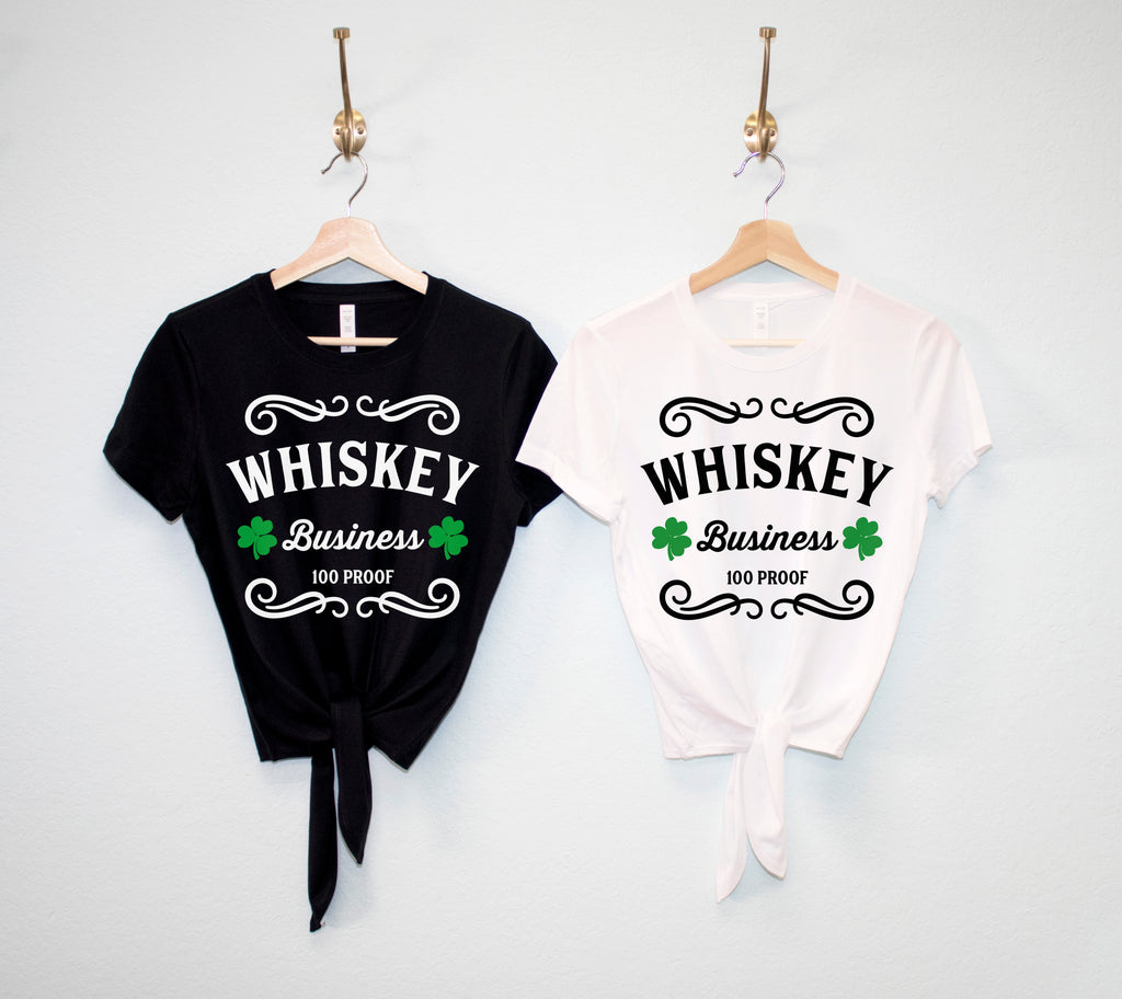 WHISKEY BUSINESS St Patrick's Day Crop Top Shirt