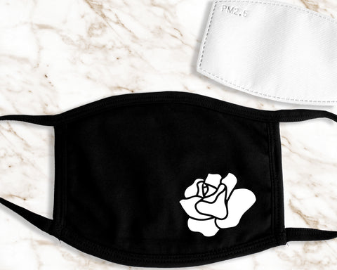 WHITE ROSE Adult Face Mask with Filter Pocket and 1 Filter Included