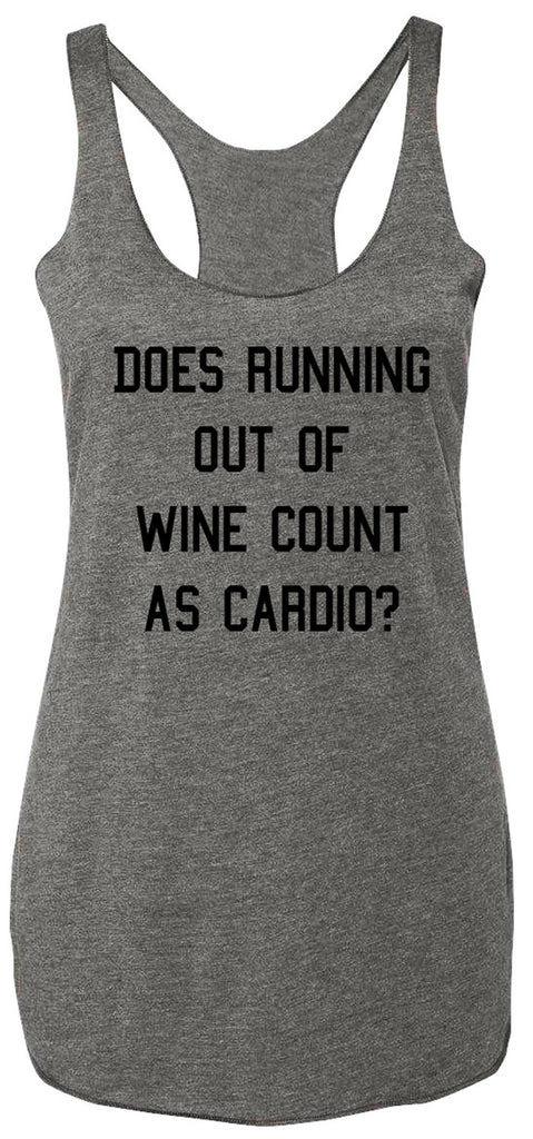 Running out of Wine Gray Tank Top Black Print