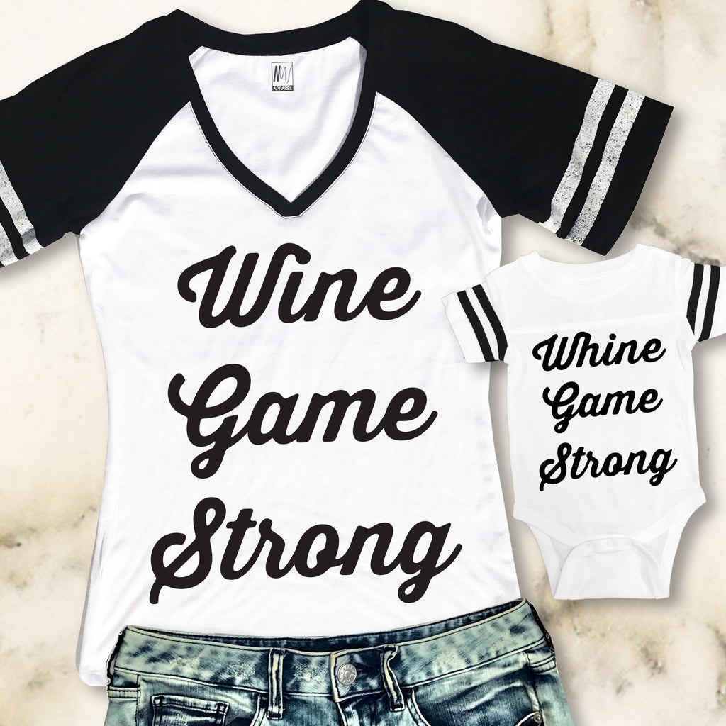 MOMMY & ME Whine Game Shirts Set