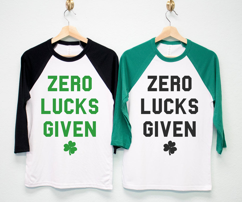 ZERO LUCKS GIVEN St. Patrick's Day Shirt Unisex