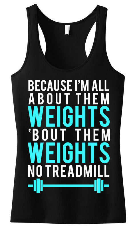 All About Them Weights Black with Teal Tank